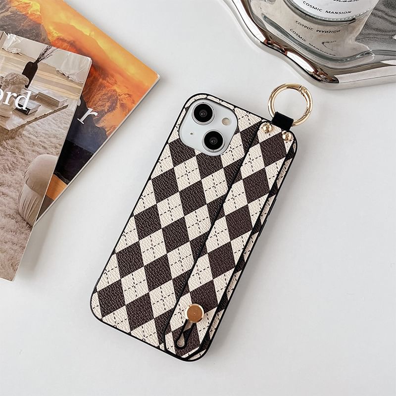 Phone Case Strap Argyle