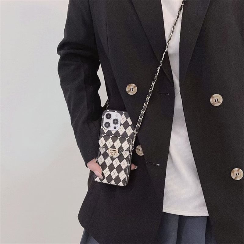 Case Lanyard Phone Argyle