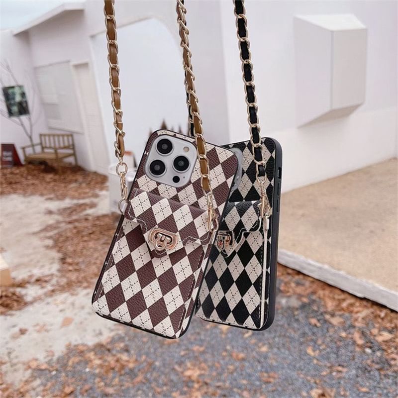 Case Lanyard Phone Argyle