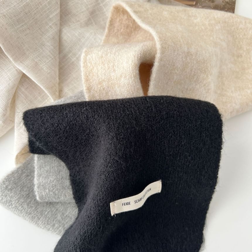 Color Scarf Block Knit