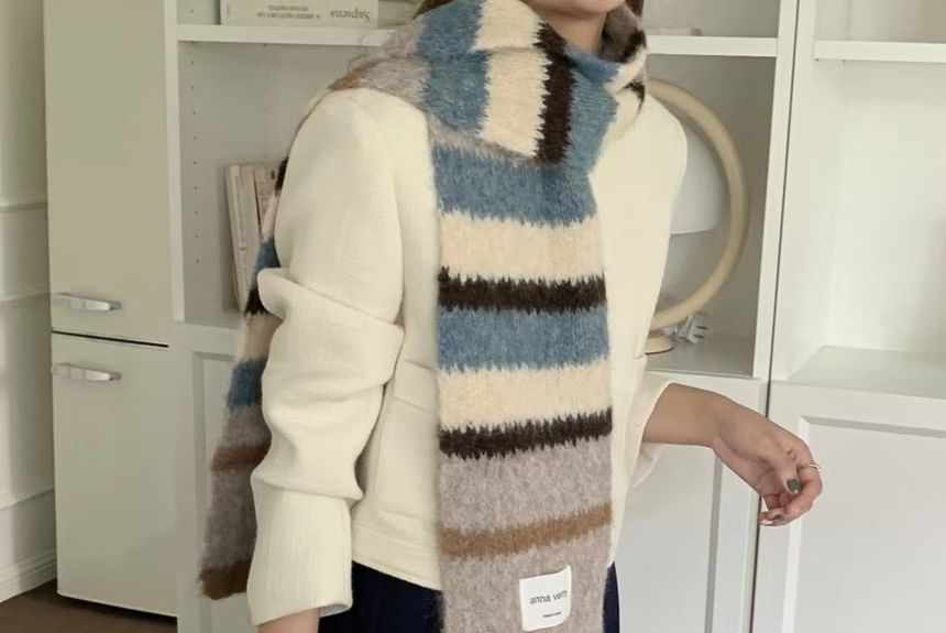 Scarf Striped Knit