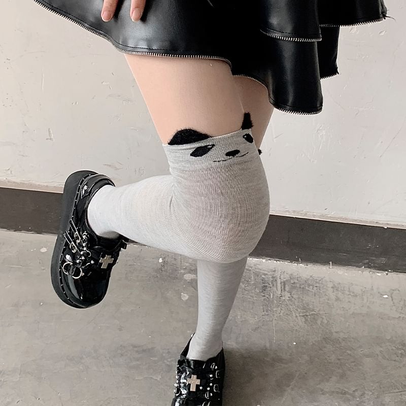 Cartoon Patterned Over The Knee Socks