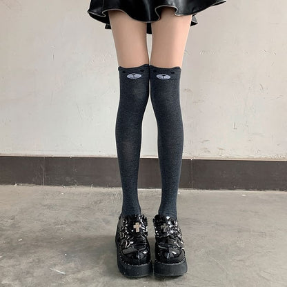 Cartoon Patterned Over The Knee Socks