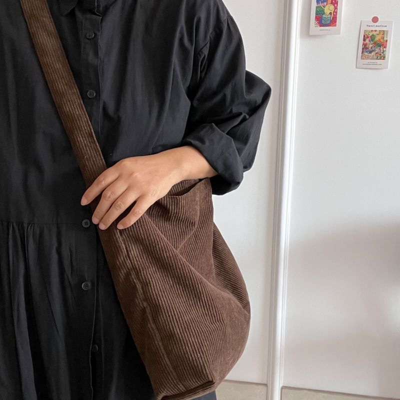 Corduroy Bag Plain Crossbody
