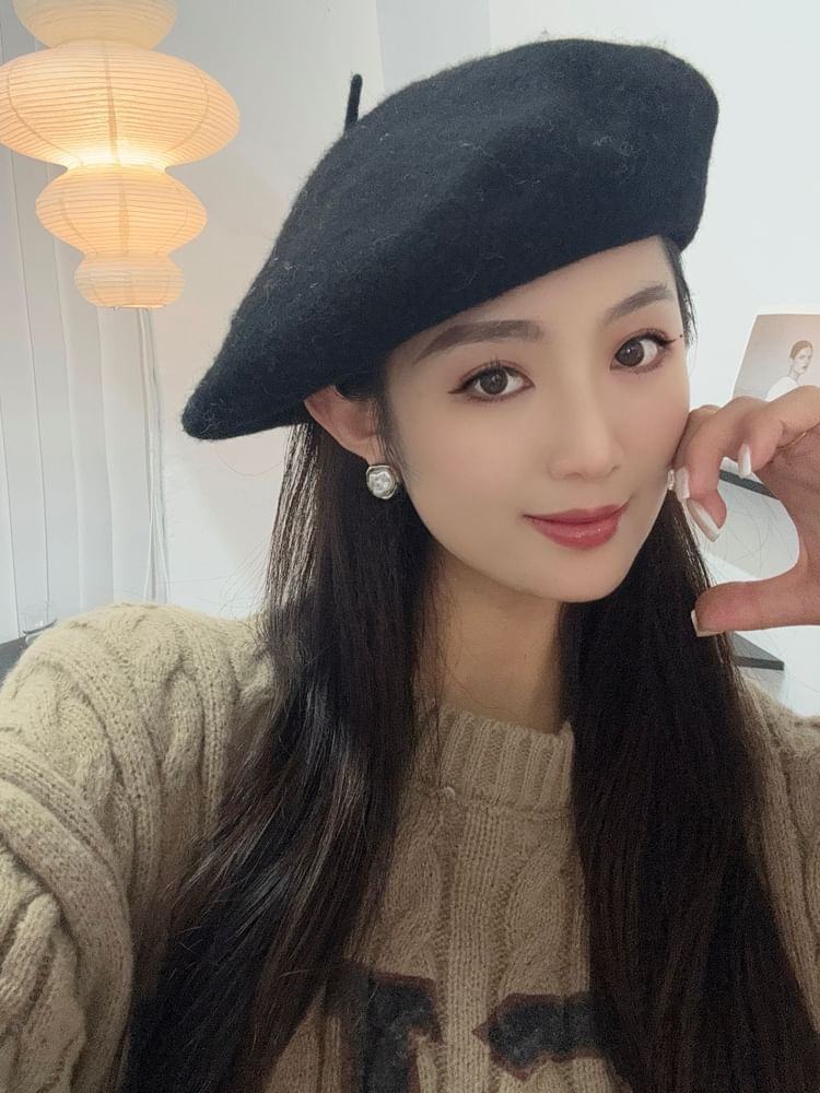 Pearl Ear Stud Irregular Faux