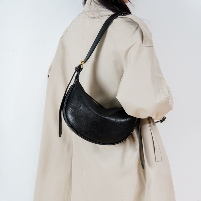 Faux Leather Crossbody Bag