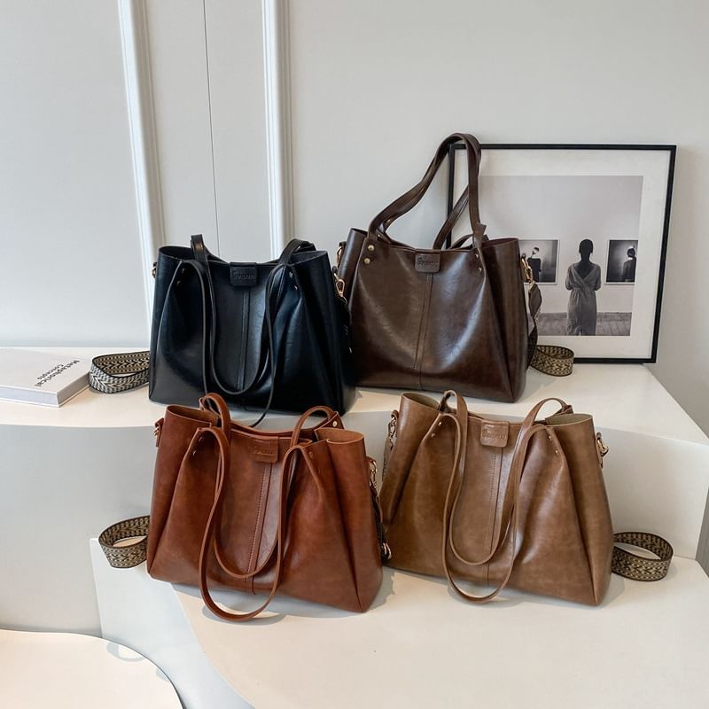 Faux Leather Bag Tote