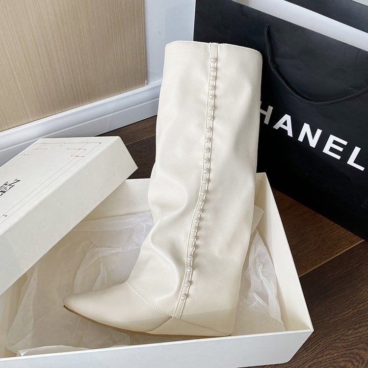 Boots Tall Wedge Pointy