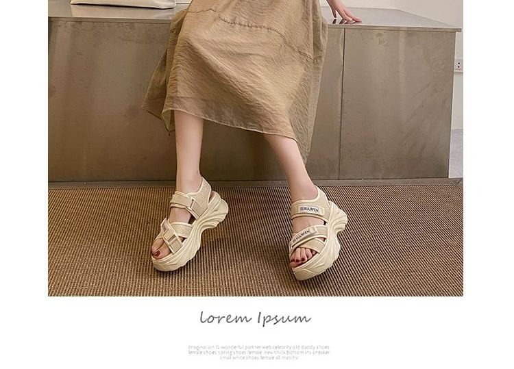 Strap Lettering Sandals Adhesive