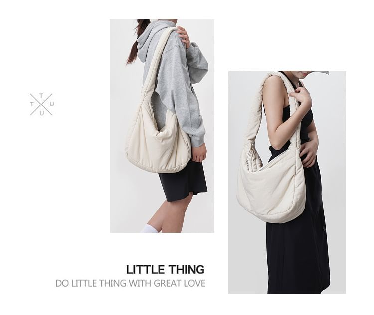 Plain Puffer Shoulder Bag