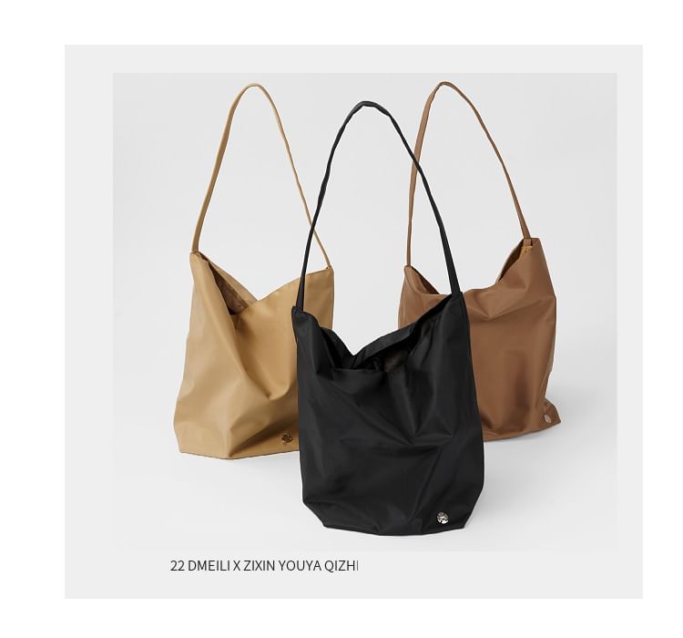 Nylon Plain Tote Bag