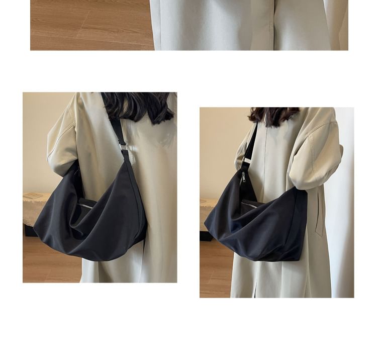 Plain Zip Crossbody Bag