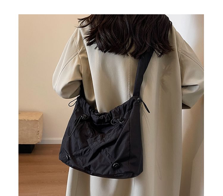 Plain Ruched Shoulder Bag