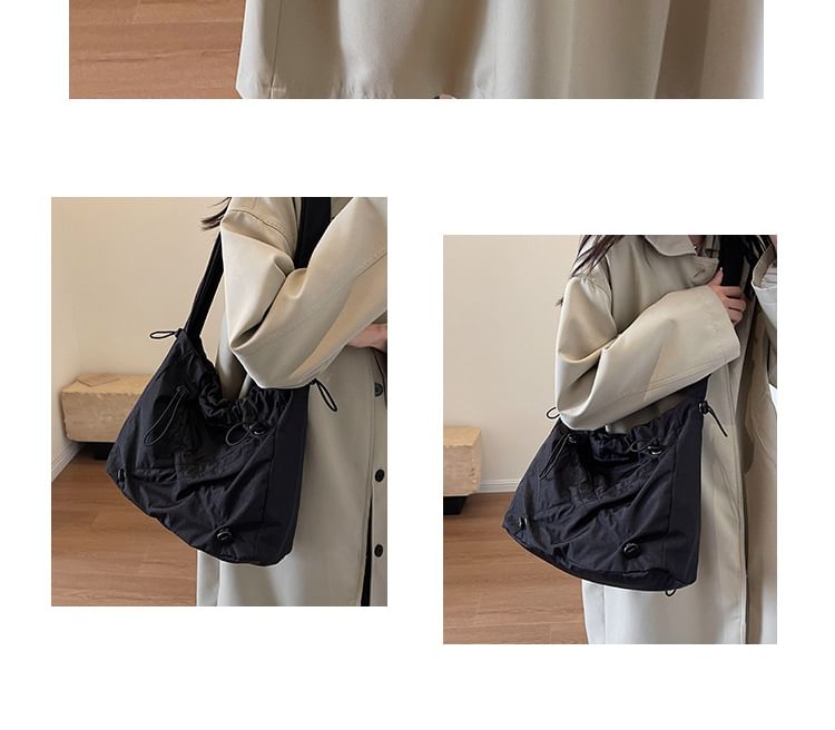 Plain Ruched Shoulder Bag