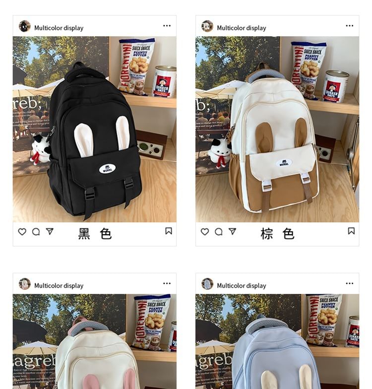 Color Block Zip Backpack