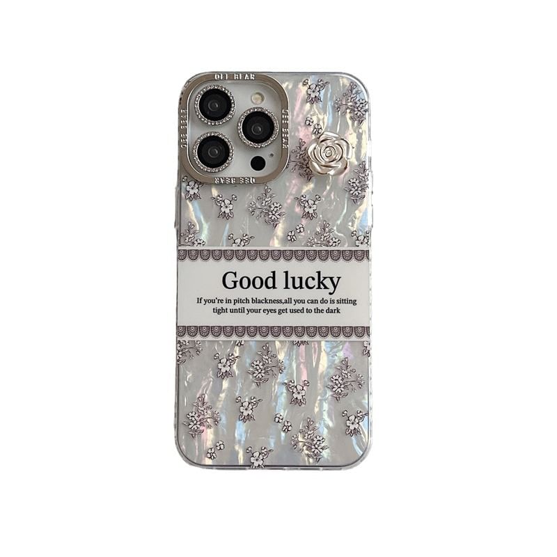 Lettering Floral Case Phone