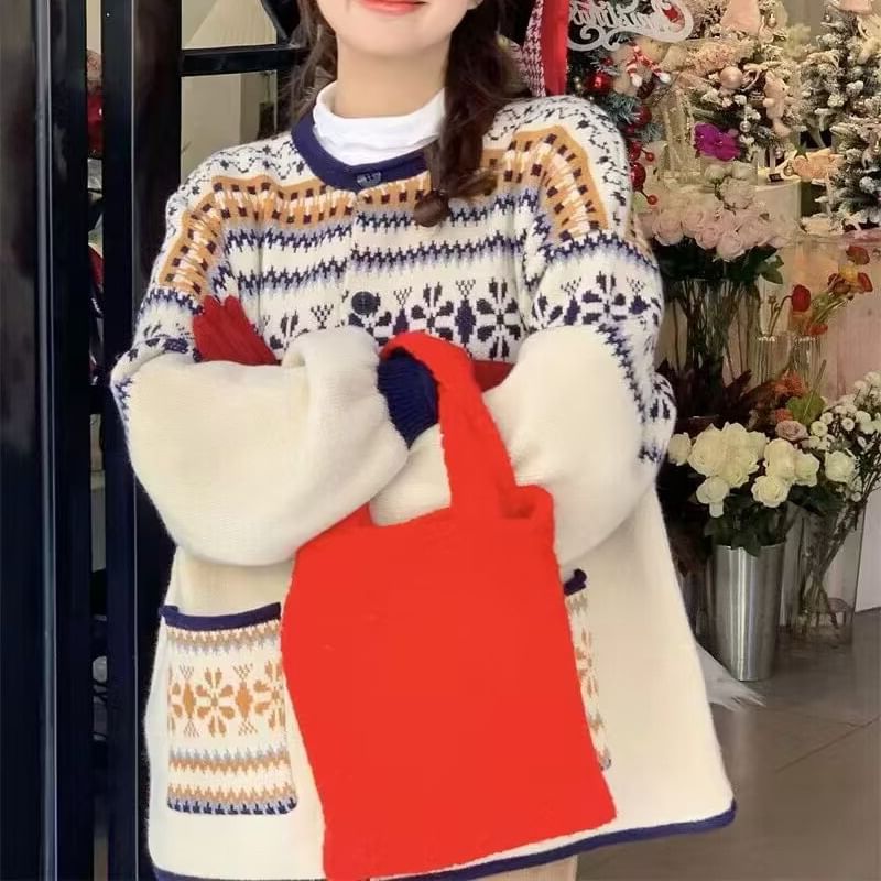 Crewneck Button-Up Cardigan Pattern