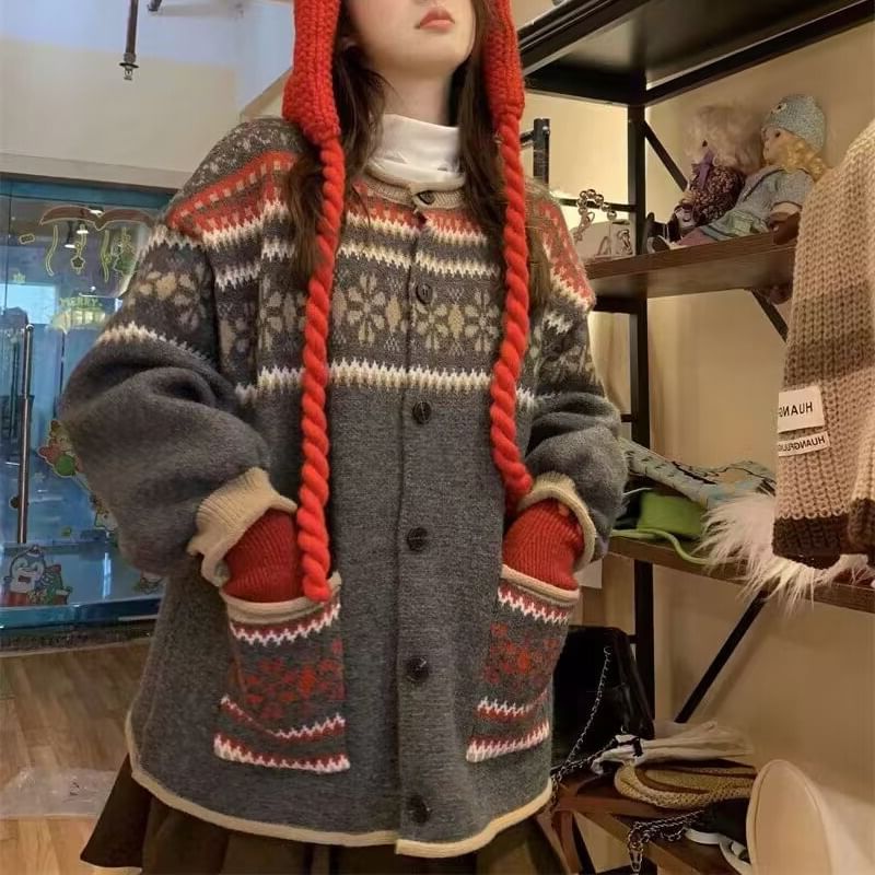 Crewneck Button-Up Cardigan Pattern