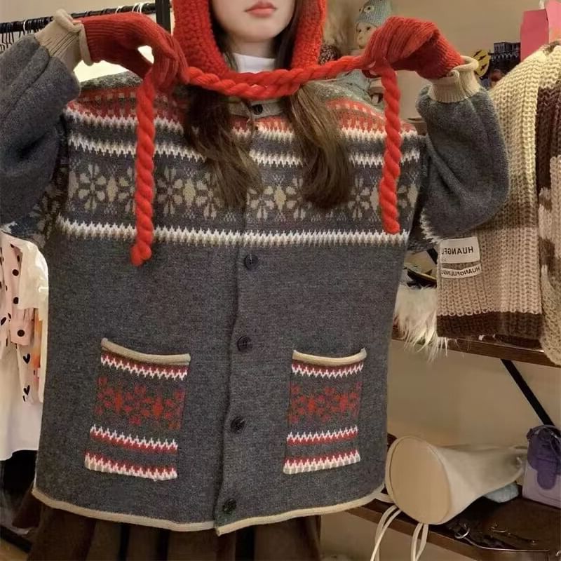 Crewneck Button-Up Cardigan Pattern