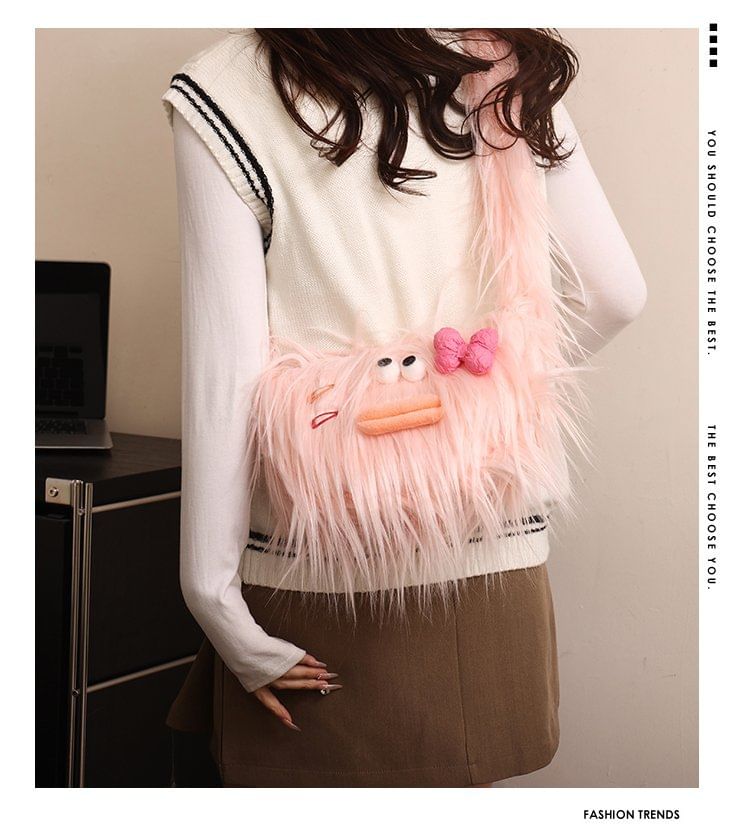 Cartoon Fluffy Crossbody Bag