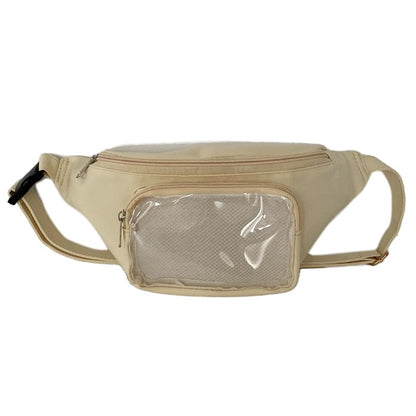 Plain PVC Panel Nylon Belt Bag