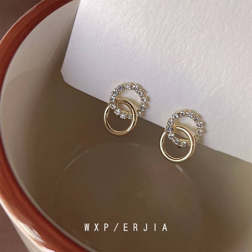 Hoop Cuff Rhinestone Ear Alloy