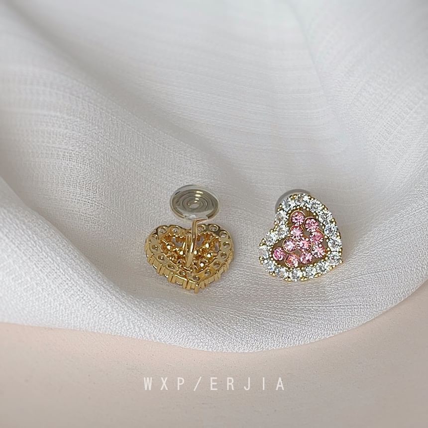Ear Alloy Cuff Rhinestone Heart