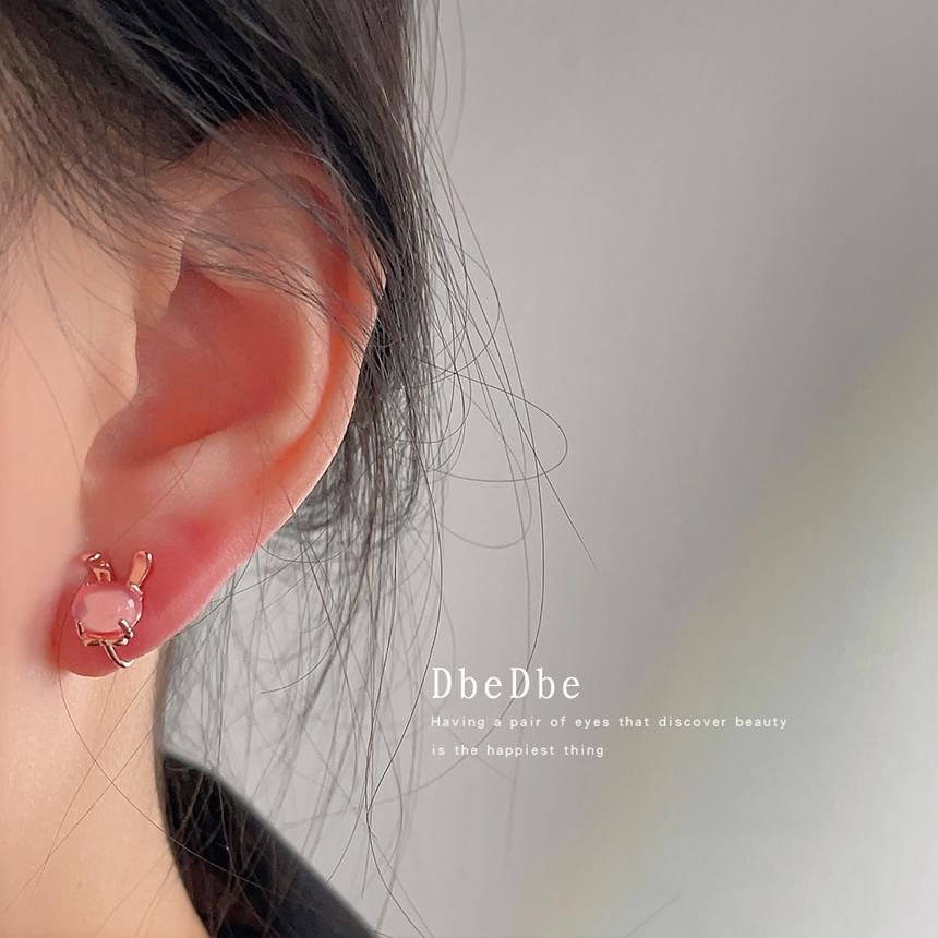 Ear Rabbit Alloy Cuff Gemstone Faux