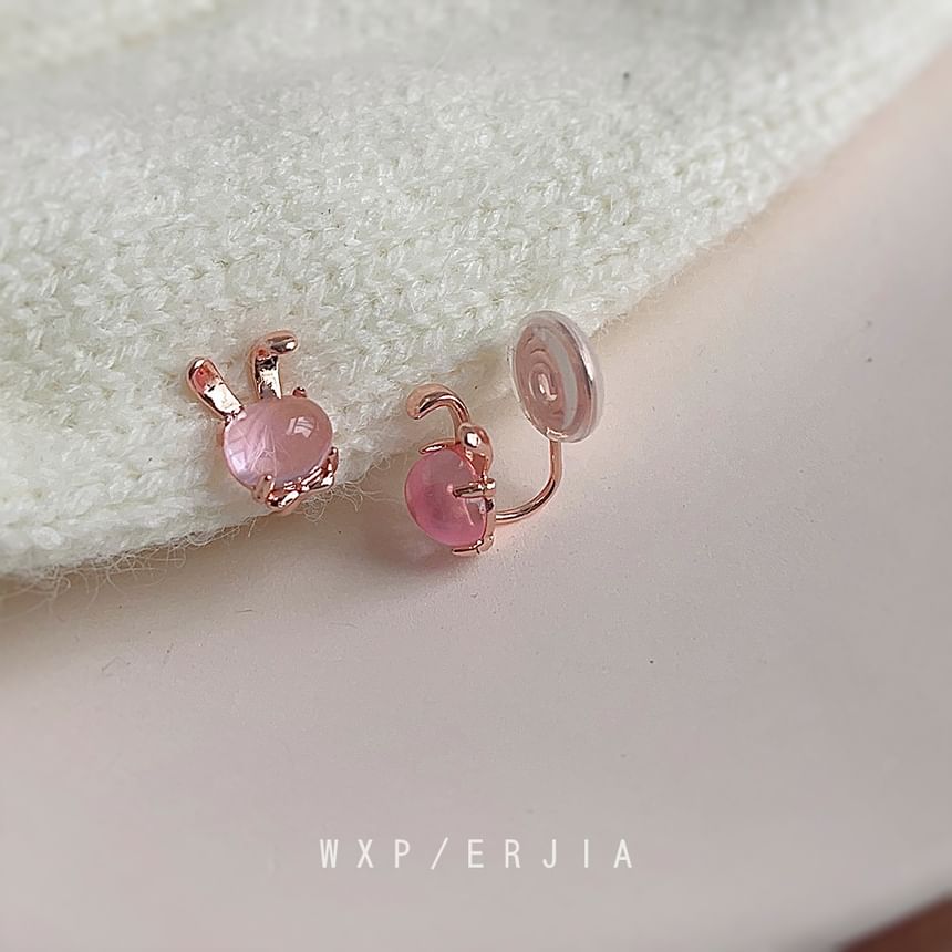 Ear Rabbit Alloy Cuff Gemstone Faux