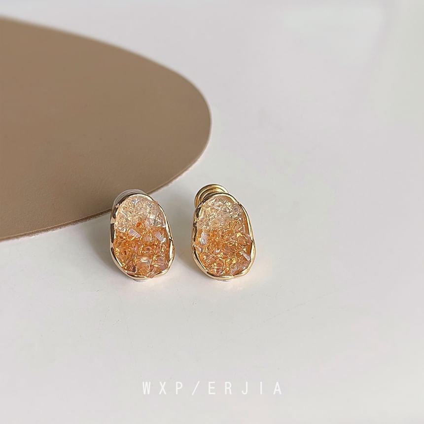 Irregular Alloy Cuff Crystal Faux Ear