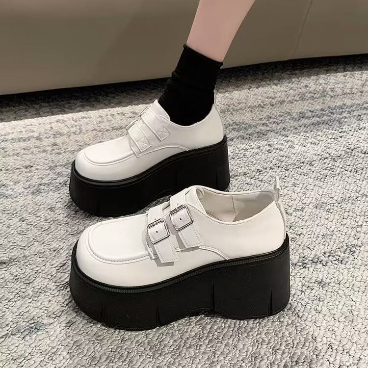 Wedge-Heel Loafers Fleece Trim