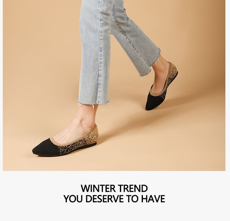Woven Pointed Flats