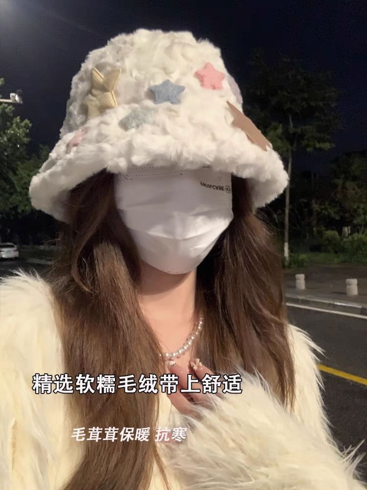 Hat Fleece Applique Bucket Star