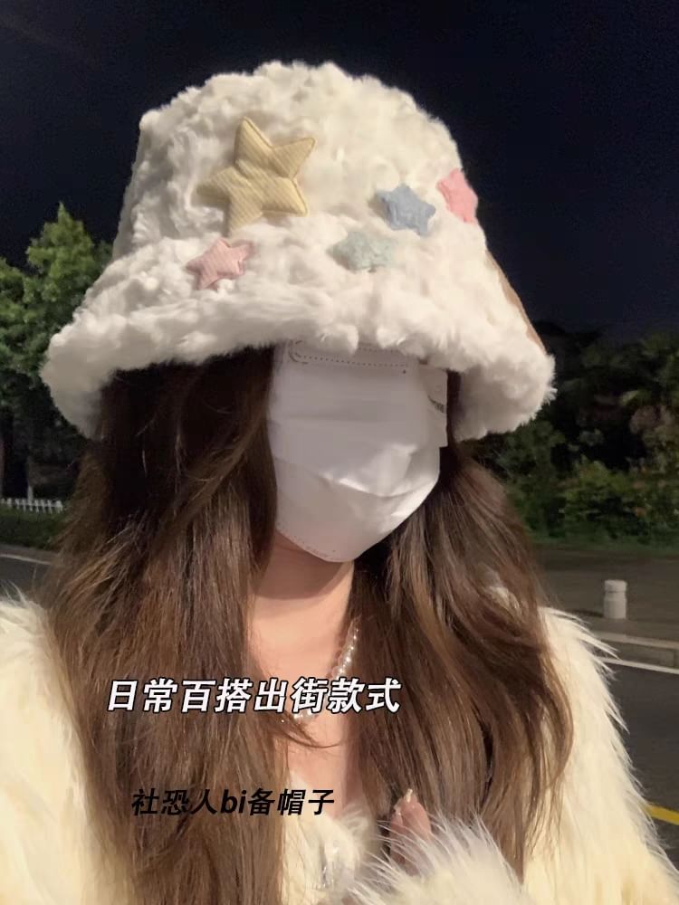 Hat Fleece Applique Bucket Star