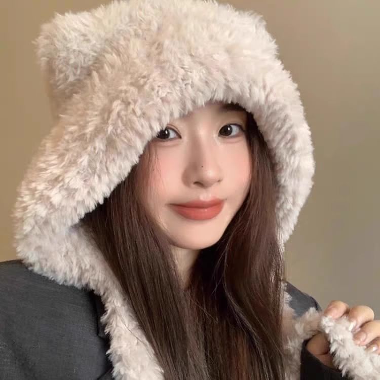 Fleece Ear Bear Hat Trapper