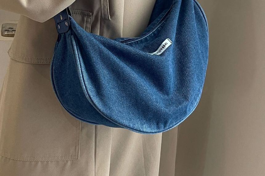 Applique Denim Crossbody Bag