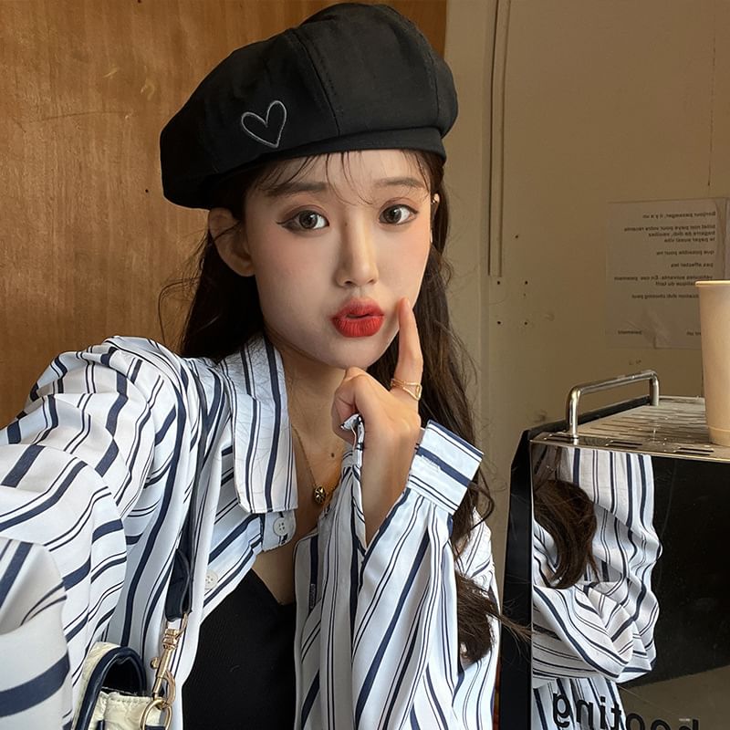 Beret Embroidered Heart