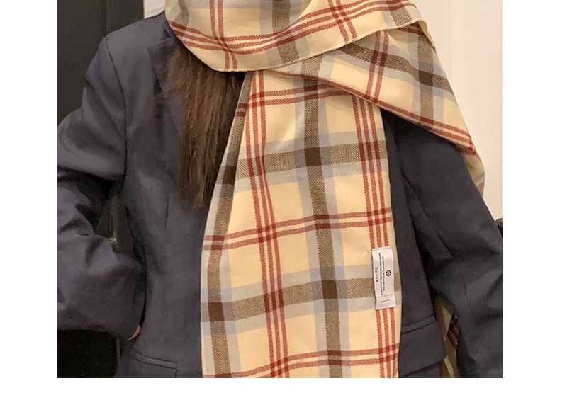 Scarf Houndstooth Tasseled
