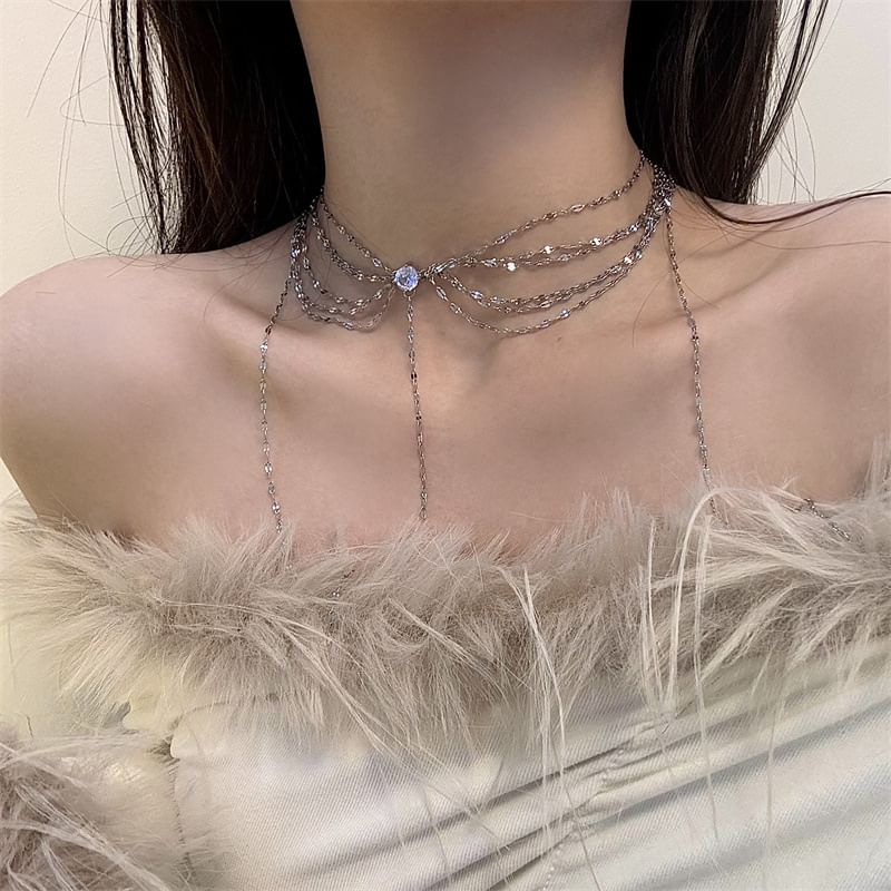 Choker Layered Rhinestone
