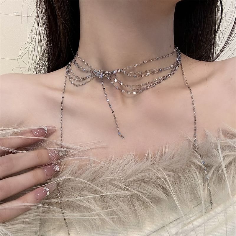 Choker Layered Rhinestone