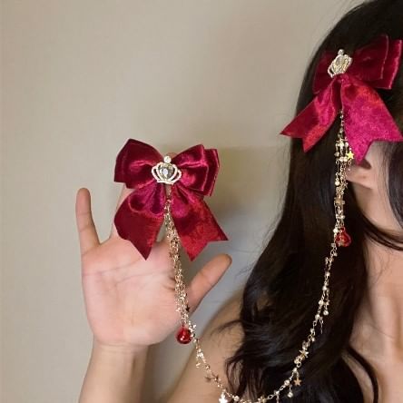 Earring Alloy Bow Dangle