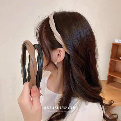 Helical Faux Leather Headband