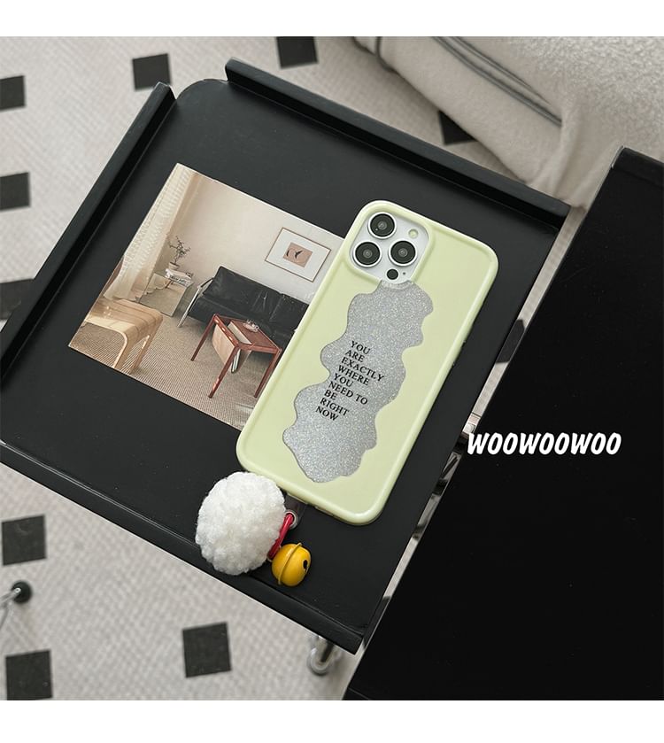 Case Phone Lettering Pom Bell