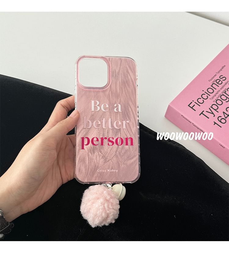 Lettering Case Bell Phone Pom