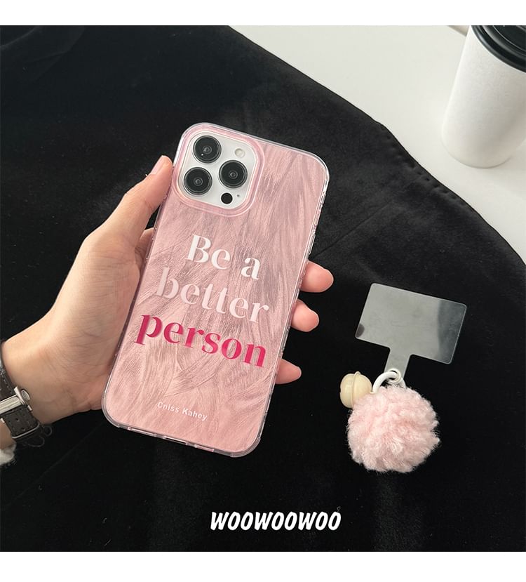 Lettering Case Bell Phone Pom