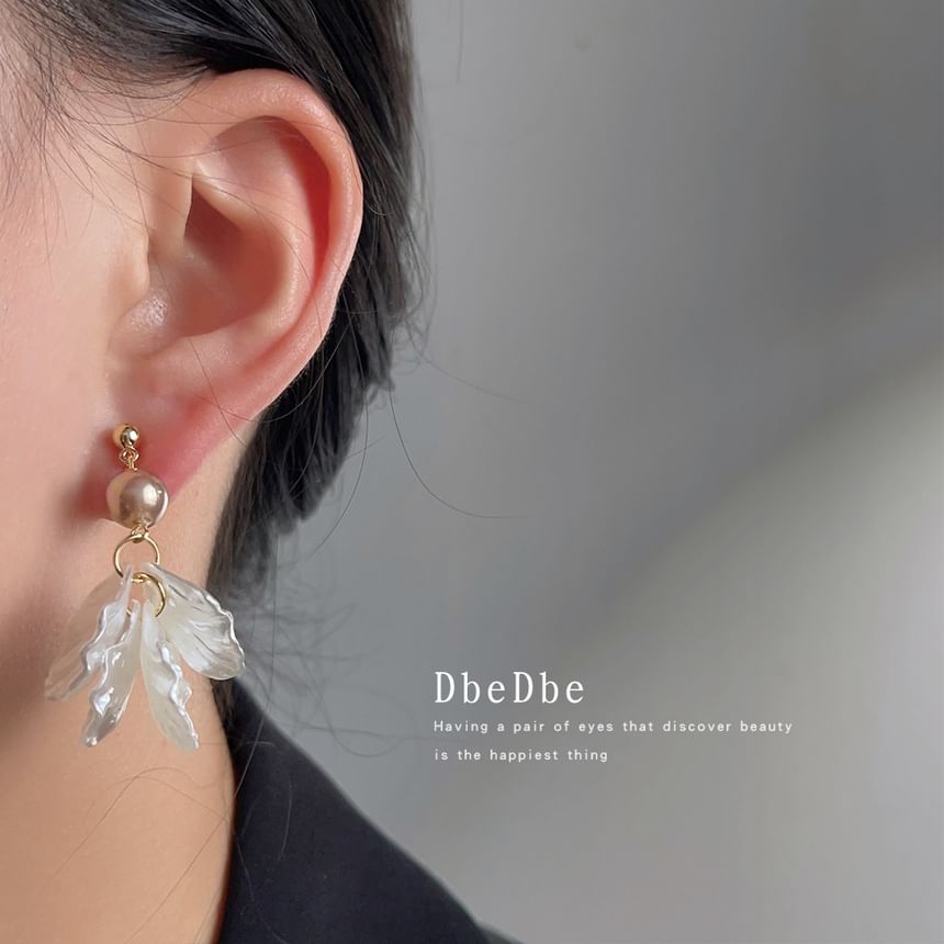 Drop Floral Clip-On Earring