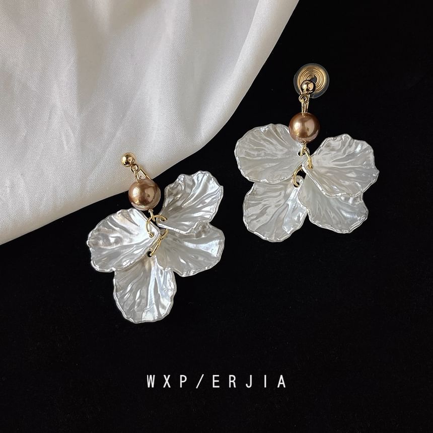 Drop Floral Clip-On Earring