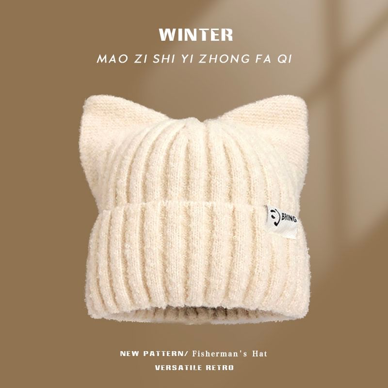 Knit Beanie Cat Ear