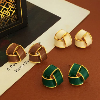 Geometric Glaze Ear Stud