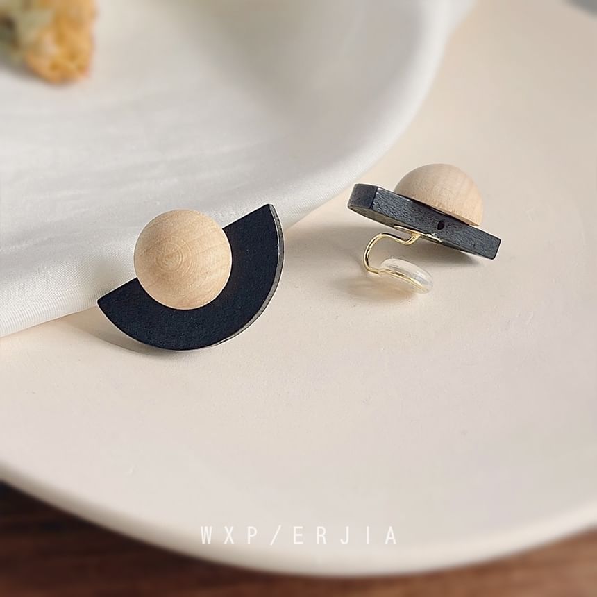 Cuff Geometric Wooden Ear